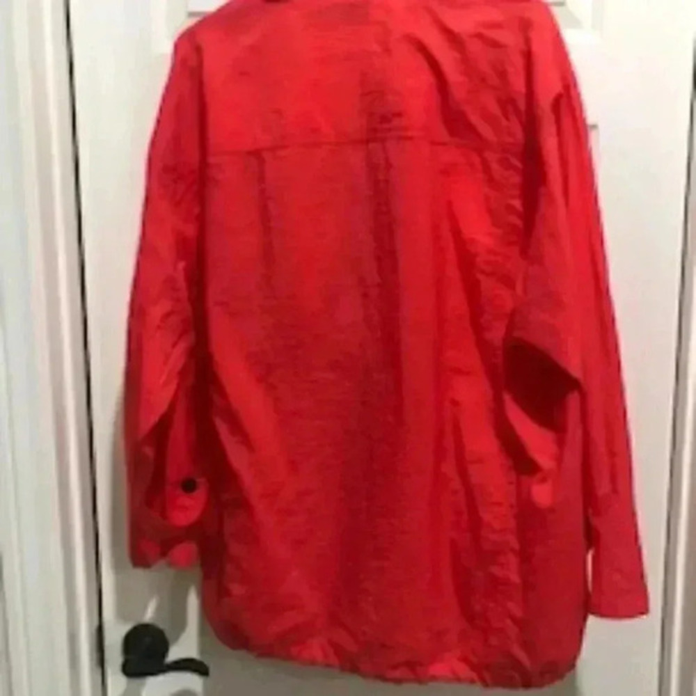 Chaus Sport Red‎ Nylon Windbreaker With hood  Men’s Size Large Zip front - Picture 8 of 12